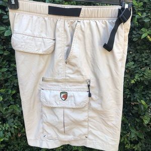 DAKOTA GRIZZLY size S tan beige fishing shorts
